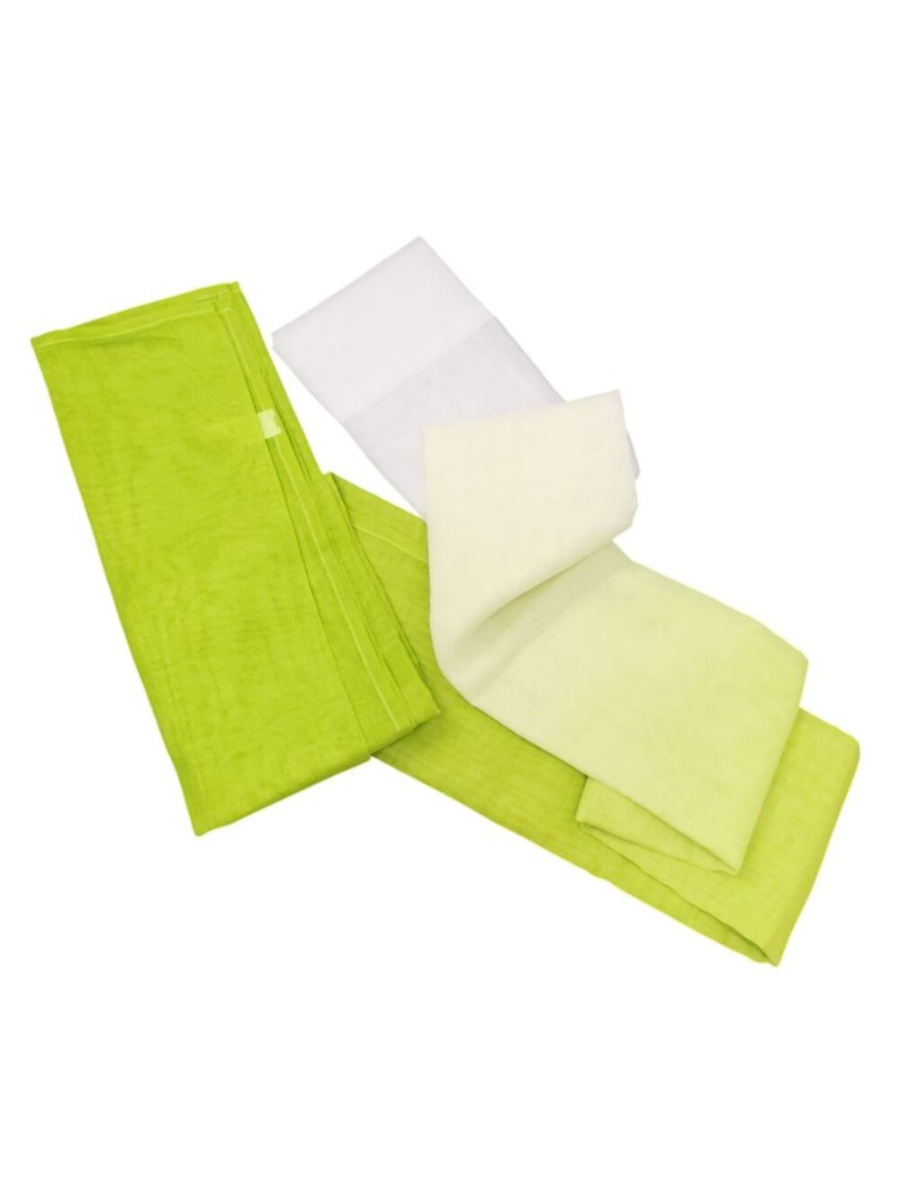 Deconovo Ombre Sheer Curtain Panel White Green 52x96 Inches Long Linens